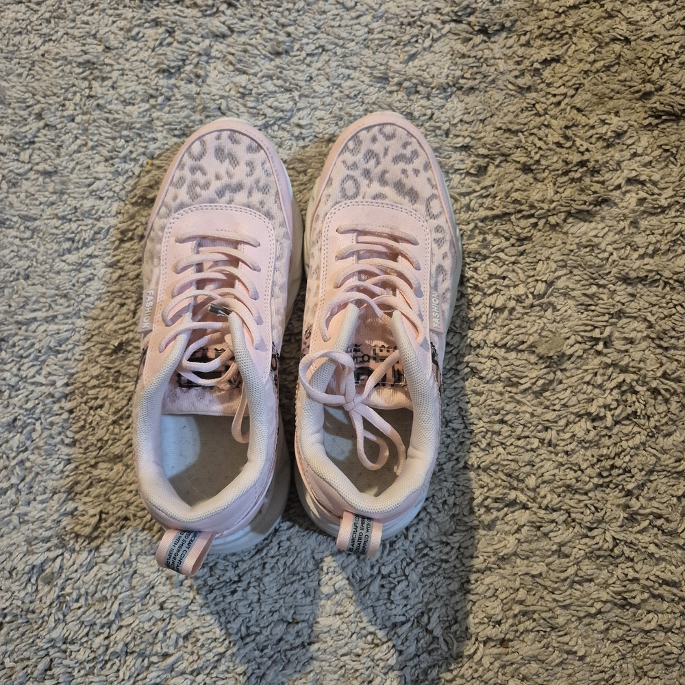 Light Pink Leopard Sneakers